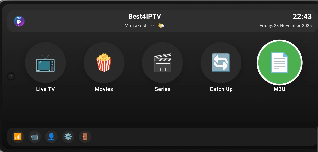 Select M3U Option